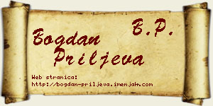 Bogdan Priljeva vizit kartica